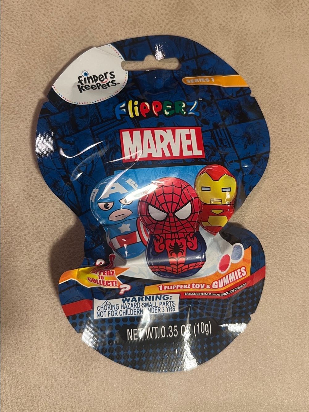 NEW & Sealed Marvel Finders Keepers Flipperz Series 1 - Toy and gummies